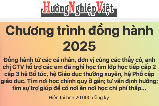 Khởi động Chương trình đồng hành 2025 Hướng nghiệp Việt từ 16.10.2024